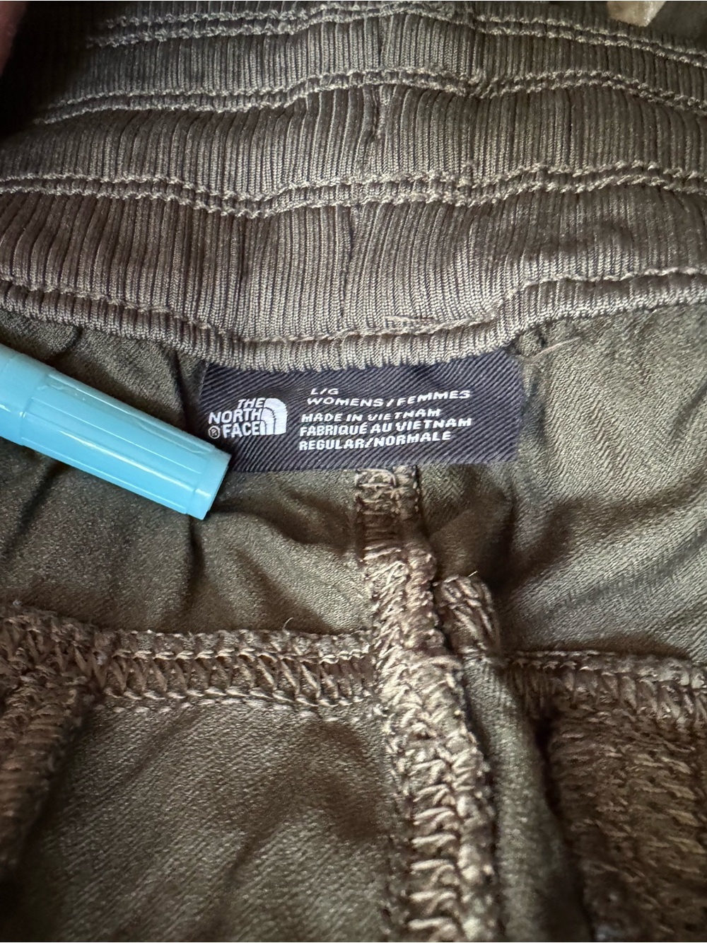 Women’s Olive Green Drawstring Capri Pants - Picture 6 of 7